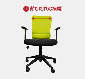 背もたれの横幅